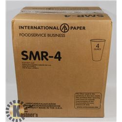 CASE OF 1000,4OZ PAPER HOT OR COLD CUPS