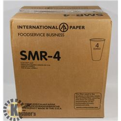 CASE OF 1000,4OZ PAPER HOT OR COLD CUPS