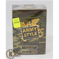 ARMY STYLE 3.3 FL. OZ. CAMO EAU DE TOILETTE FRANCE