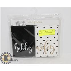 NEW HUBBY / WIFEY PASSPORT HOLDER SET
