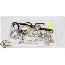 TRAY WITH A VARIETY OF LADIES WATCHES