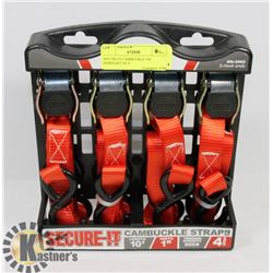 SECURE-IT CAMBUCKLE TIE DOWN,SET OF 4