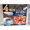 Image 1 : 5)  FACTORY SEALED LOT OF 4 PUZZLES