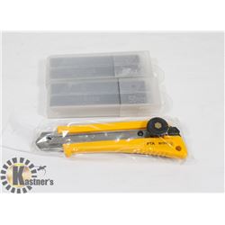 NEW BOX CUTTER WITH 100 18MIL BLADES