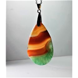 10)  TEAR DROP SHAPED GREEN, CARMEL &