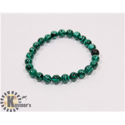 # 37-SYNTHETIC GREEN MALACHITE & MATTE BEAD