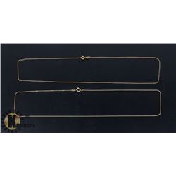 #22-SYNTHETIC STERLING SILVER NECKLACE 2PCS / 18"