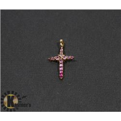 #131-SYNTHETIC RUBY & PINK SAPPHIRE PENDANT