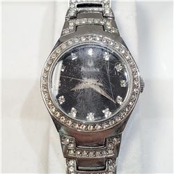 22) STAINLESS STEEL BULOVA DIAMOND WATCH