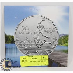 $20 RCM CANADA FILE SILVER .999 SUMMER