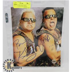 WWE WCW THE NASTY BOYS KNOBBS & SAGS DUEL SIGNED