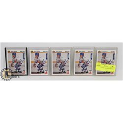 LOT OF 5 TEEMU SELANNE ROOKIE CARDS.