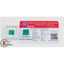 #54-SYNTHETIC GREEN EMERALD GEMSTONE  8.52CT