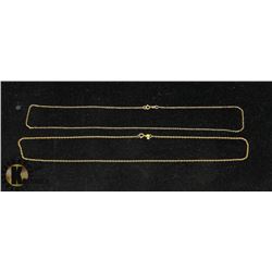 #31-SYNTHETIC STERLING SILVER NECKLACE 2PCS / 18"