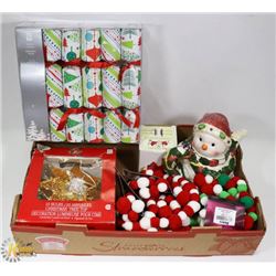 XMAS TEA POT, BIRD MUG, 10 BULB TREE TOP STAR,