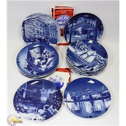 LOT OF 10 CHRISTMAS CANADA PLATES