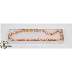 #45-SYNTHETIC SEA SHELL PEARL NECKLACE   10MM