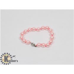 #33-SYNTHETIC SEA SHELL PEARL BRACELET  10MM