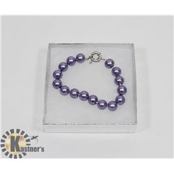 #40-SYNTHETIC SEA SHELL PEARL BRACELET 10MM