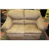 Image 1 : LIGHT BROWN FABRIC LOVE SEAT