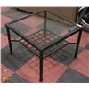 Image 1 : GLASS TOP METAL SIDE TABLE