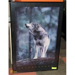 FRAMED WOLF SONG BY BRANDENBURG PHOTOGRAPHY