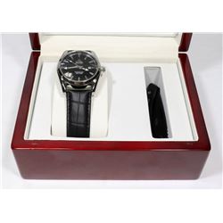 REPLICA OMEGA SEAMASTER WITH CHERRY WOOD BOX AND POCKET