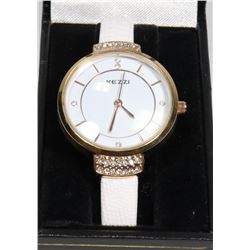 NEW KEZZI LADIES WATCH WHITE STRAP