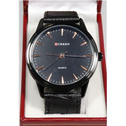 NEW CURREN QUARTZ MANS WATCH GENUINE LEATHER