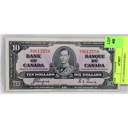 1937 CANADIAN $10 BILL
