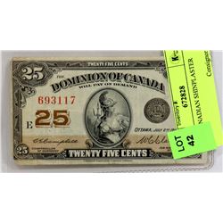 1923 CANADIAN SHINPLASTER