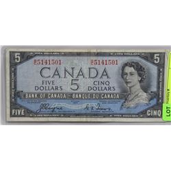 1954 CANADIAN DEVILS FACE $5
