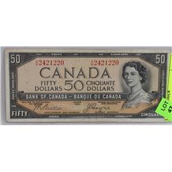 1954 CANADIAN DEVILS FACE $50