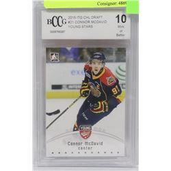 CONNOR MCDAVID PRE ROOKIE CARD GRADED 10 MINT.