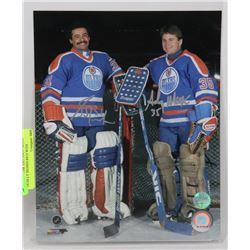 GRANT FUHR AND ANDY MOOG DUALLY SIGNED 8X10 WITH