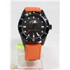 Image 1 : NEW ARMANI EXCHANGE BLACK DIAL ORANGE STRAP