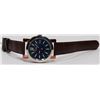 Image 1 : SOLVIL ET TITUS BLUE FACE DATE LEATHER STRAP WATCH