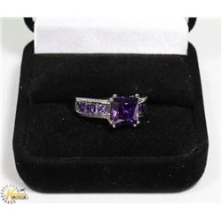 GENUINE AMETHYST RING LADIES SIZE 8