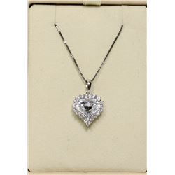 .925 CHAIN (18 INCH) W/ .925 HEART CZ