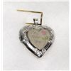 Image 1 : .925 SILVER HEART LOCKET PENDANT WITH "I