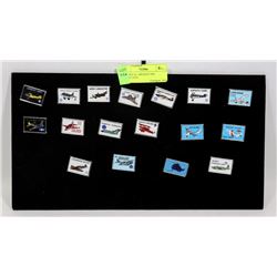 HISTORICAL AIRCRAFT PIN COLLECTION.