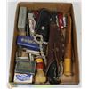 Image 1 : BOX OF KNIVES, RAZORS AND HARMONICAS.