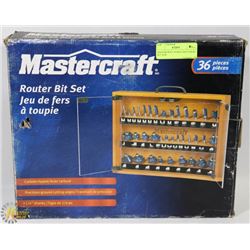 MASTERCRAFT 36 PIECE ROUTER BIT SET NEW