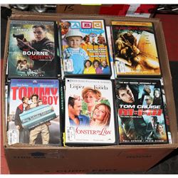 BOXES OF 120+ DVDS.