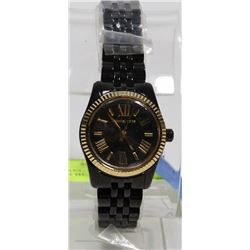 NEW MICHAEL KORS WOMEN LEXINGTON BLACK WATCH