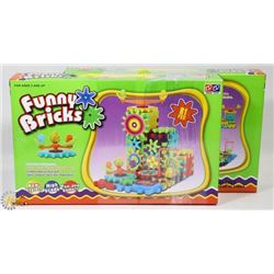 TWO 81PC BATTERY OPERATED FUNNY BRICKS