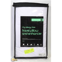 NEW ALLERGY FREE 2 IN TRAVEL PILLOW QUEEN