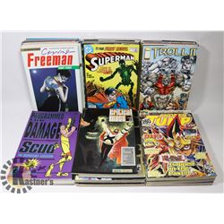 BOX OF VARIOUS GRAPHIC NOVELS & COMICS