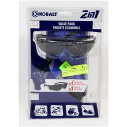 KOBALT 2 IN 1 SAFETY GLASSES & GLOVES