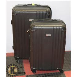 SET OF 2,SUIT CASES WITH SPINNER WHEELS &